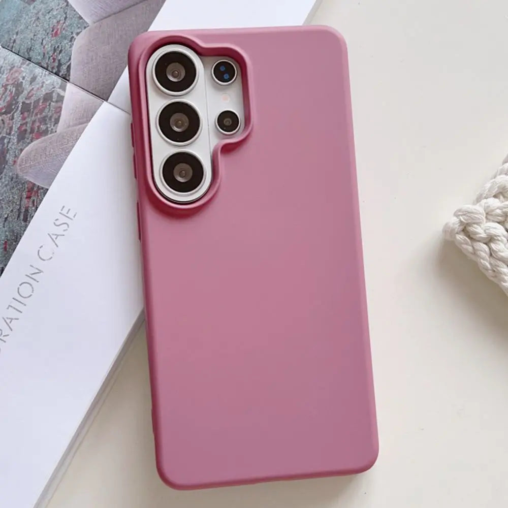 Liquid Silicone Case For Samsung Galaxy S26 S24 S25 Ultra Plus Fe A17 A36 A56 A37 A57 Candy Color Flocking Protective Soft Cover