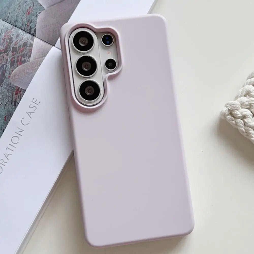 Liquid Silicone Case For Samsung Galaxy S26 S24 S25 Ultra Plus Fe A17 A36 A56 A37 A57 Candy Color Flocking Protective Soft Cover