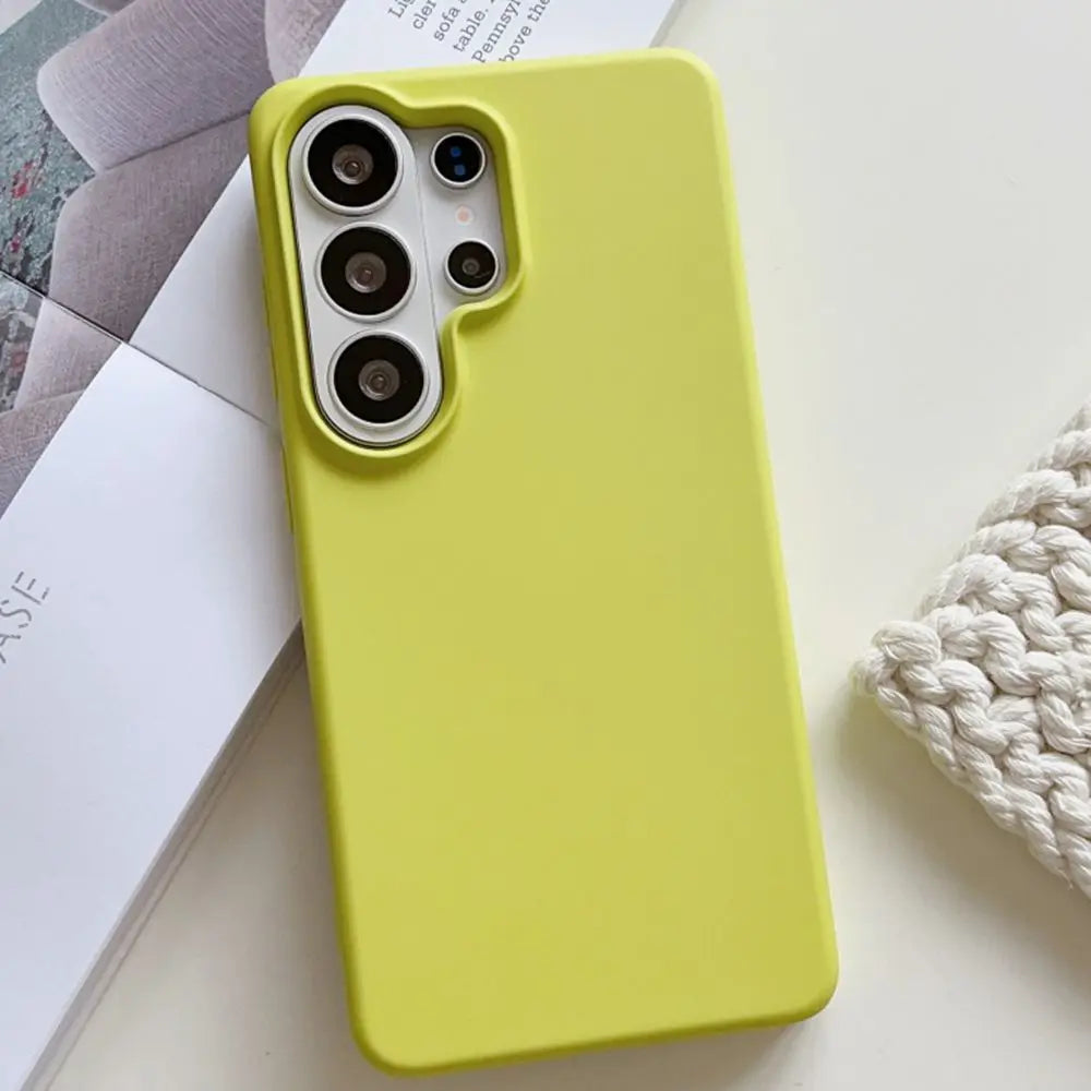 Liquid Silicone Case For Samsung Galaxy S26 S24 S25 Ultra Plus Fe A17 A36 A56 A37 A57 Candy Color Flocking Protective Soft Cover