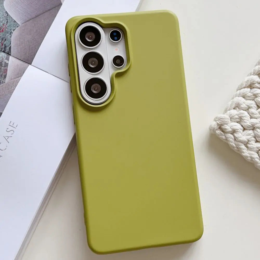 Liquid Silicone Case For Samsung Galaxy S26 S24 S25 Ultra Plus Fe A17 A36 A56 A37 A57 Candy Color Flocking Protective Soft Cover